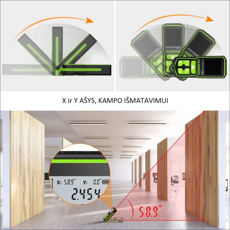Huepar LM100A atstumo matuoklis - 100metrų - Image 3