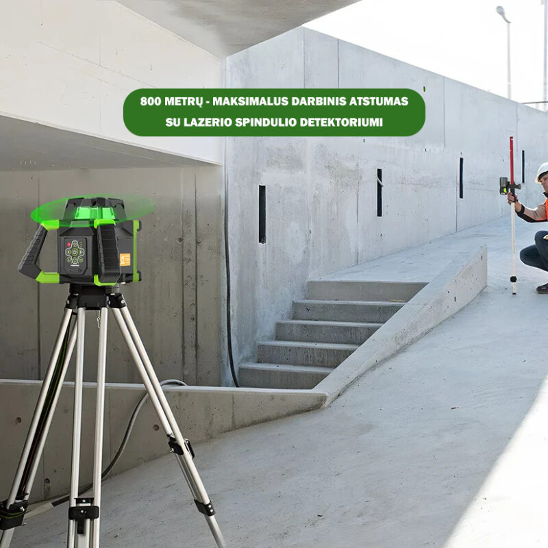 Huepar RL300HVG rotacinis lazerinis nivelyras 6